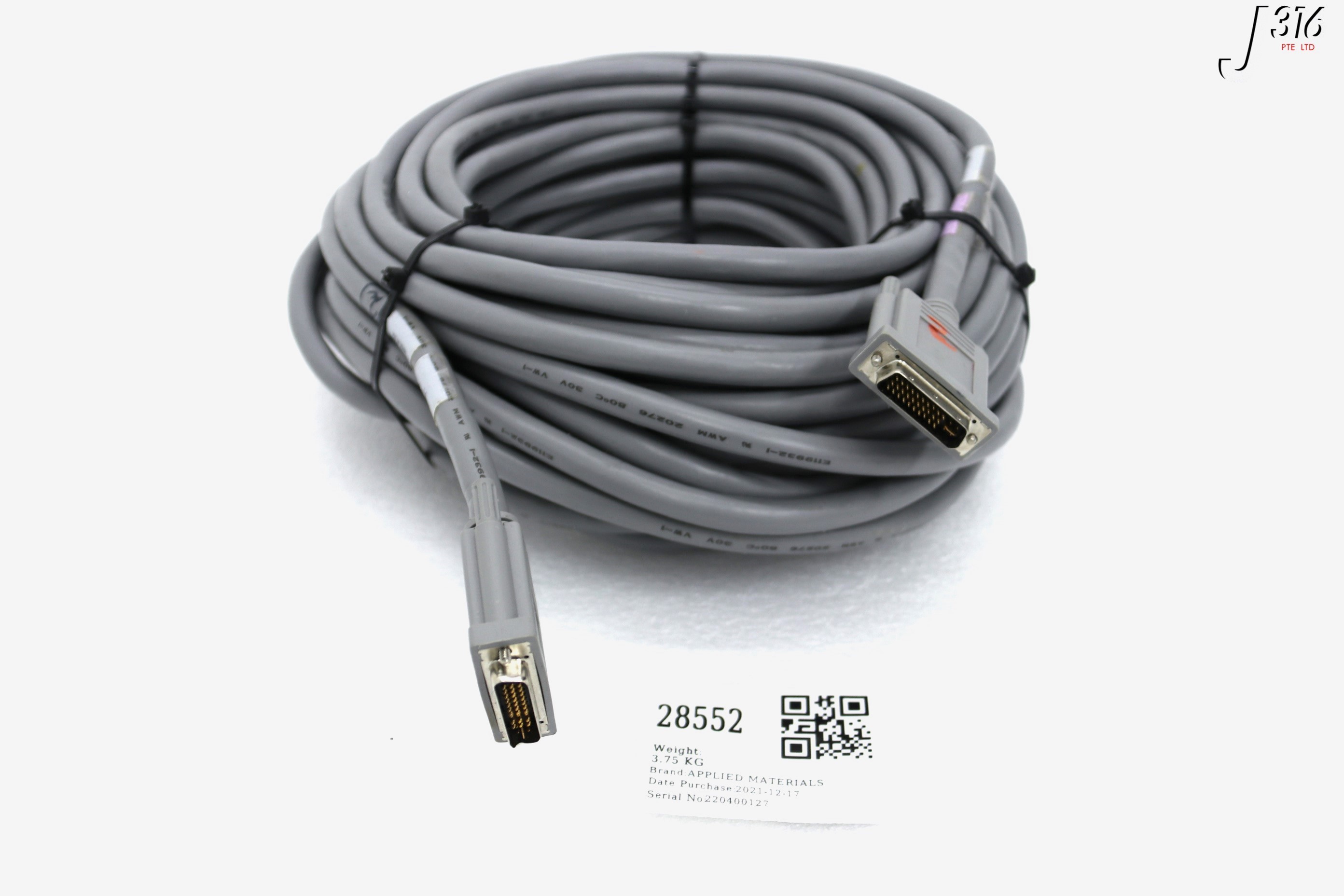28552 APPLIED MATERIALS CABLE ASSY, OPERATOR I/F EVC M/M, 22M 0150 28552 APPLIED MATERIALS CABLE ASSY, OPERATOR I/F EVC M/M, 22M 0150
